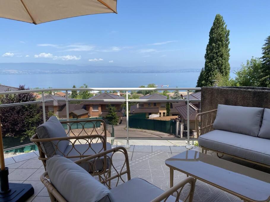 Magnifique Appart Renove Evian Duplex Vue Lac 8 Pers Kültér fotó